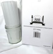 2 x Boxes of Biodegradable Collin Straight Straws by 888 Gastro Disposables | DSP55