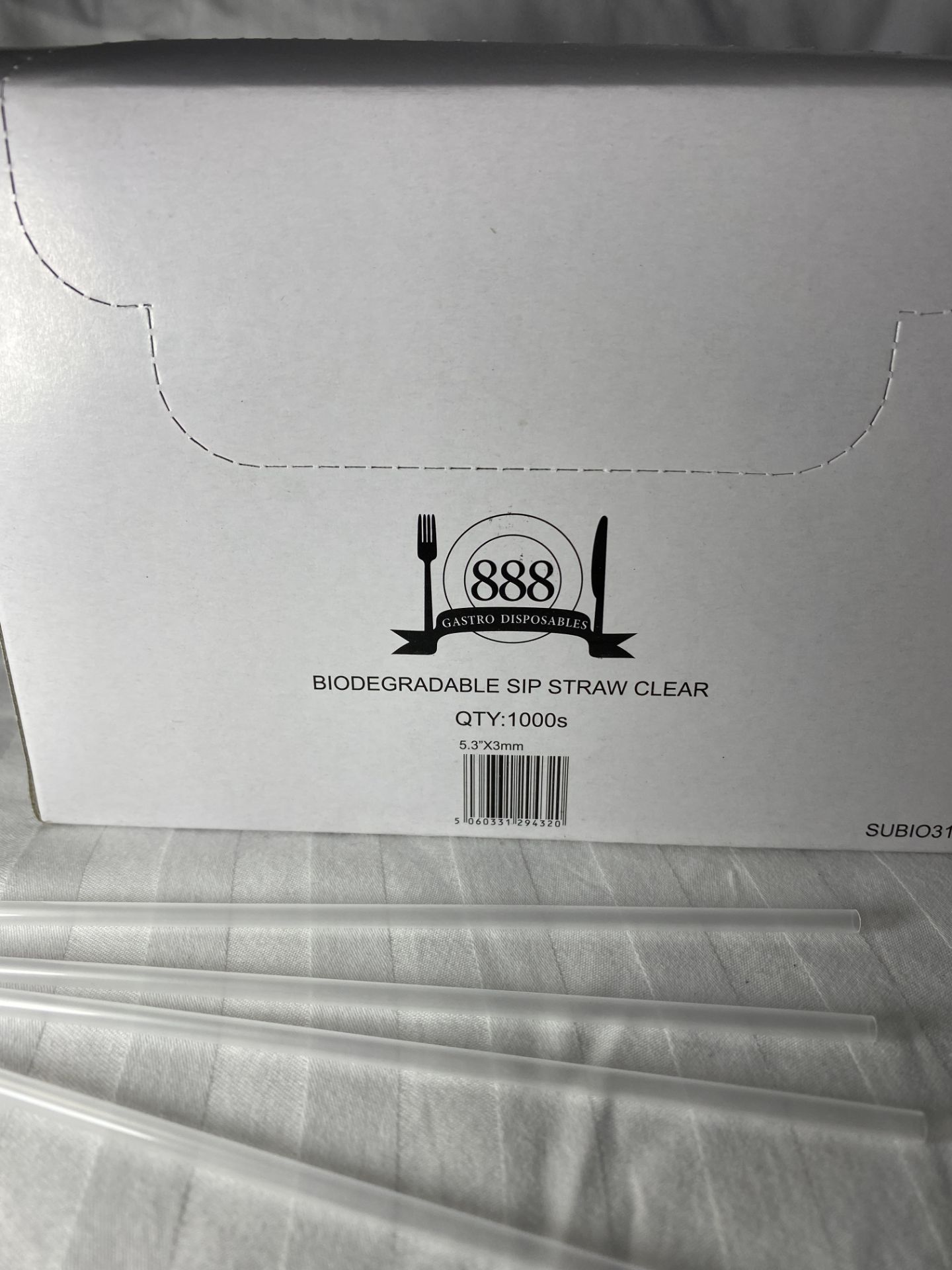 2 x Boxes of Biodegradeable Sip Straws by 888 Gastro Disposables | DSP57 - Image 3 of 3