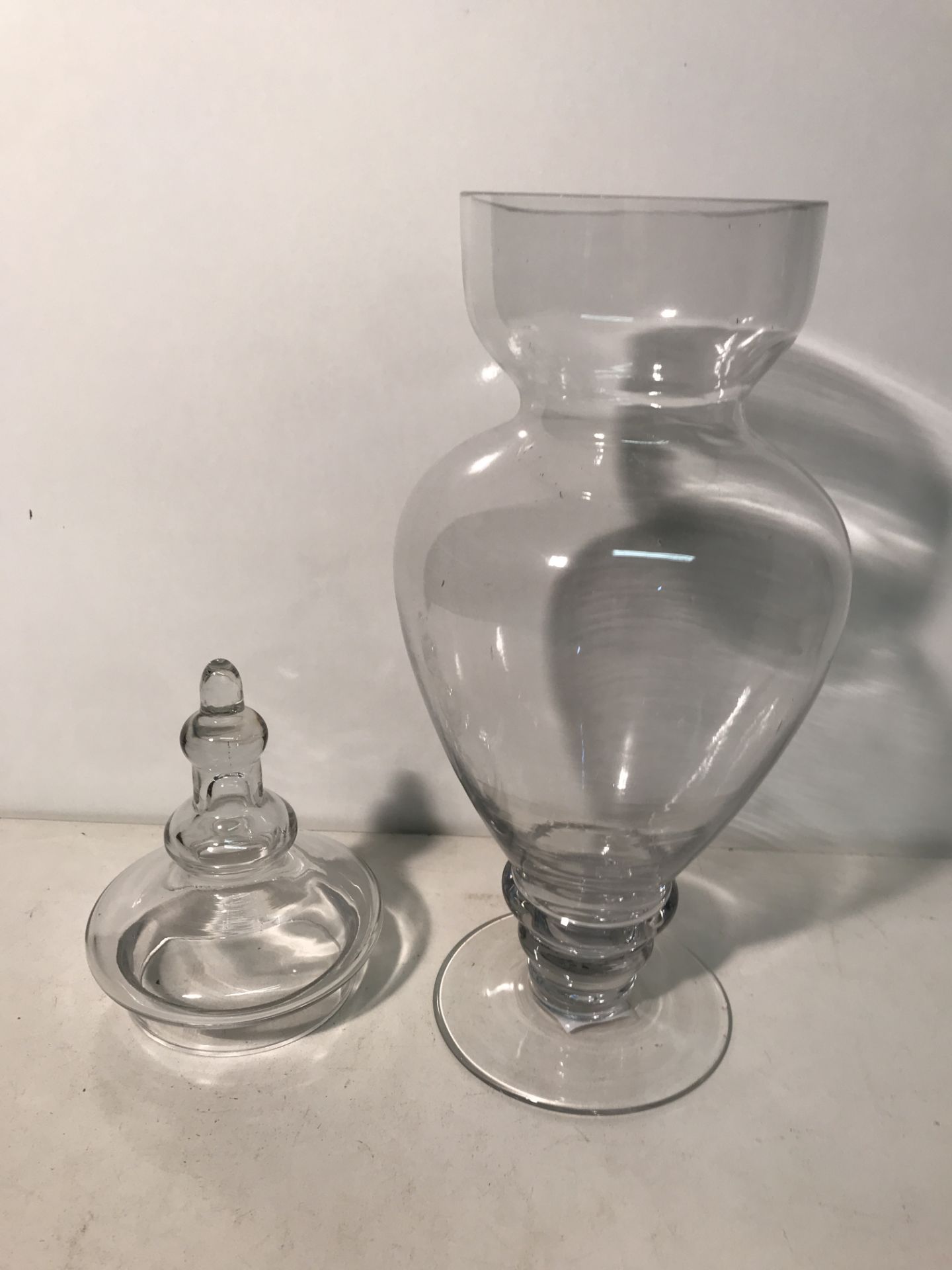 6 x Tall Glass Bonbon Jars w/ Lids - Image 2 of 3