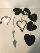 100 x Hanging Love Hearts | See photographs for designs