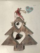 20 x Jingle Bells Heart Hanging Christmas Tree Decoration | RRP £59.00