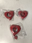 40 x Hanging Heart Charm Decorations