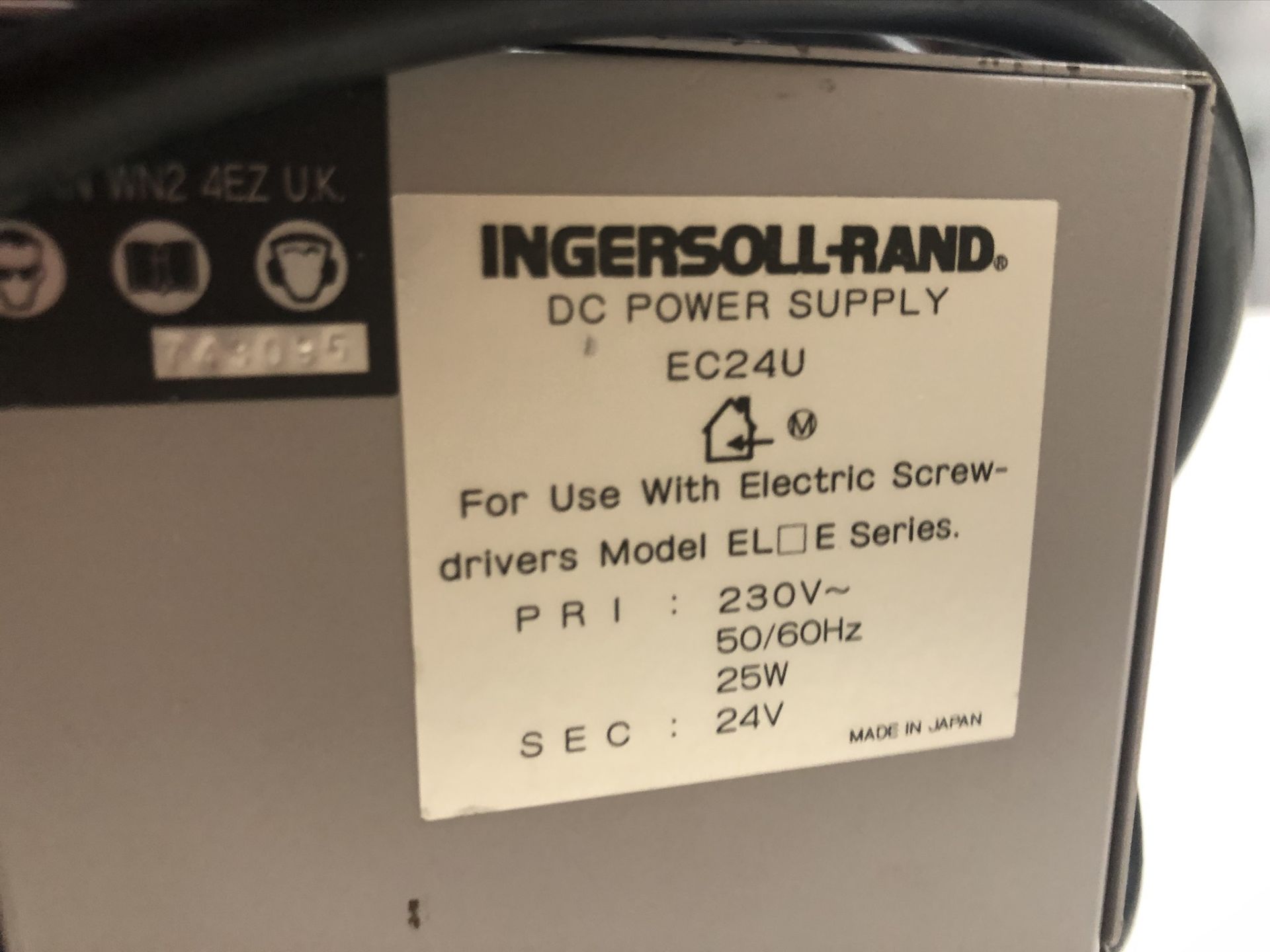 Ingersollrand EL1007E Electric Screwdriver w/ Power Supply - Image 4 of 4