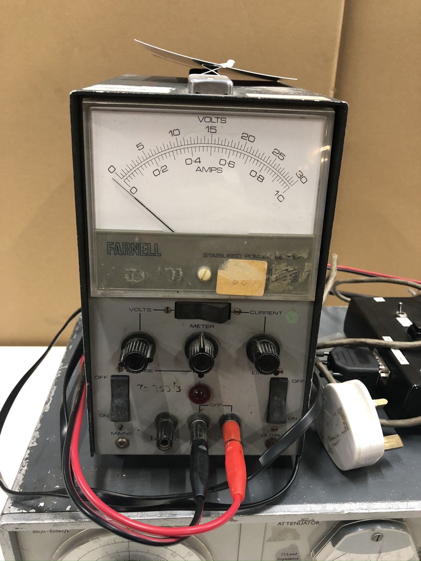 Marconi Industries TF2333 MF Transmission Measuring Set w/ Farnell Stabalised Power Supply - Image 2 of 4