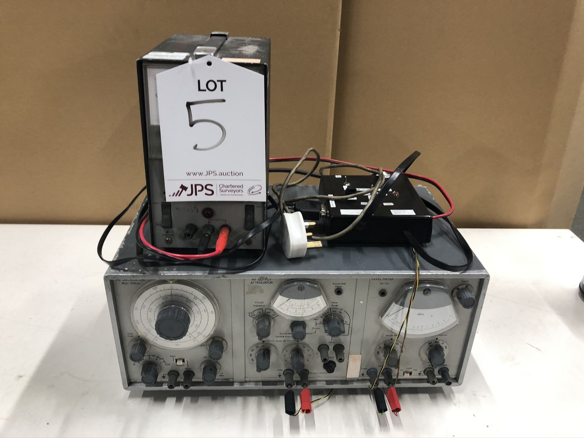 Marconi Industries TF2333 MF Transmission Measuring Set w/ Farnell Stabalised Power Supply