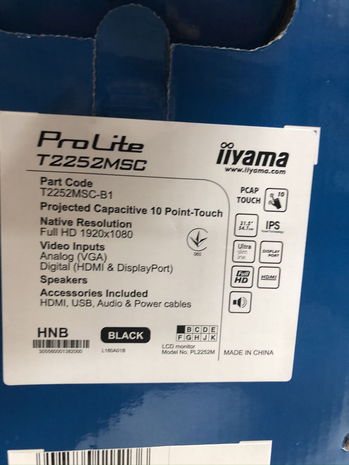 Iiyama Prolite T2252MSC-B1 Touchscreen Computer Monitor - Image 4 of 4