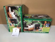 2 x Florabest Stainless Steel Garden Pump FGP 1000 A1