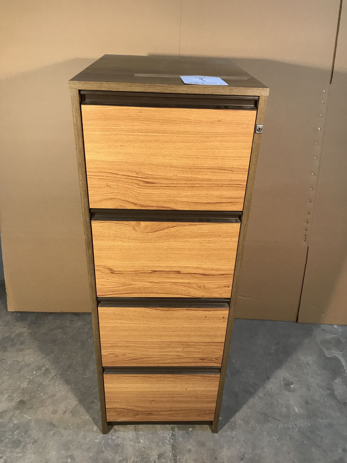 Wooden 4 Door Filing Cabinet - Image 2 of 4