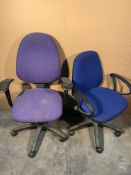 2 x Wheeled Office Chairs