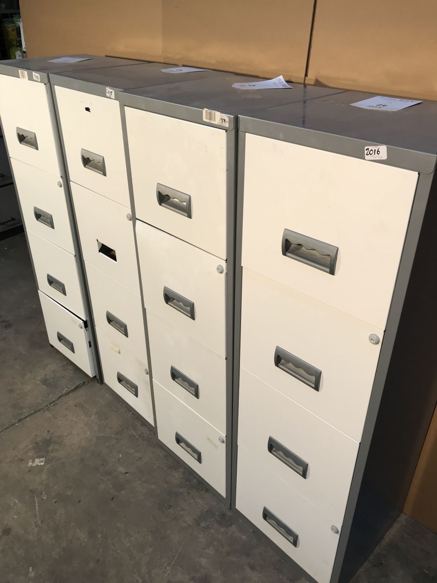 4 x Steel 4 Drawer Filing Cabinets - Image 3 of 3