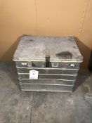 Wheeled Steel Storage Box w/ Hinged Lid