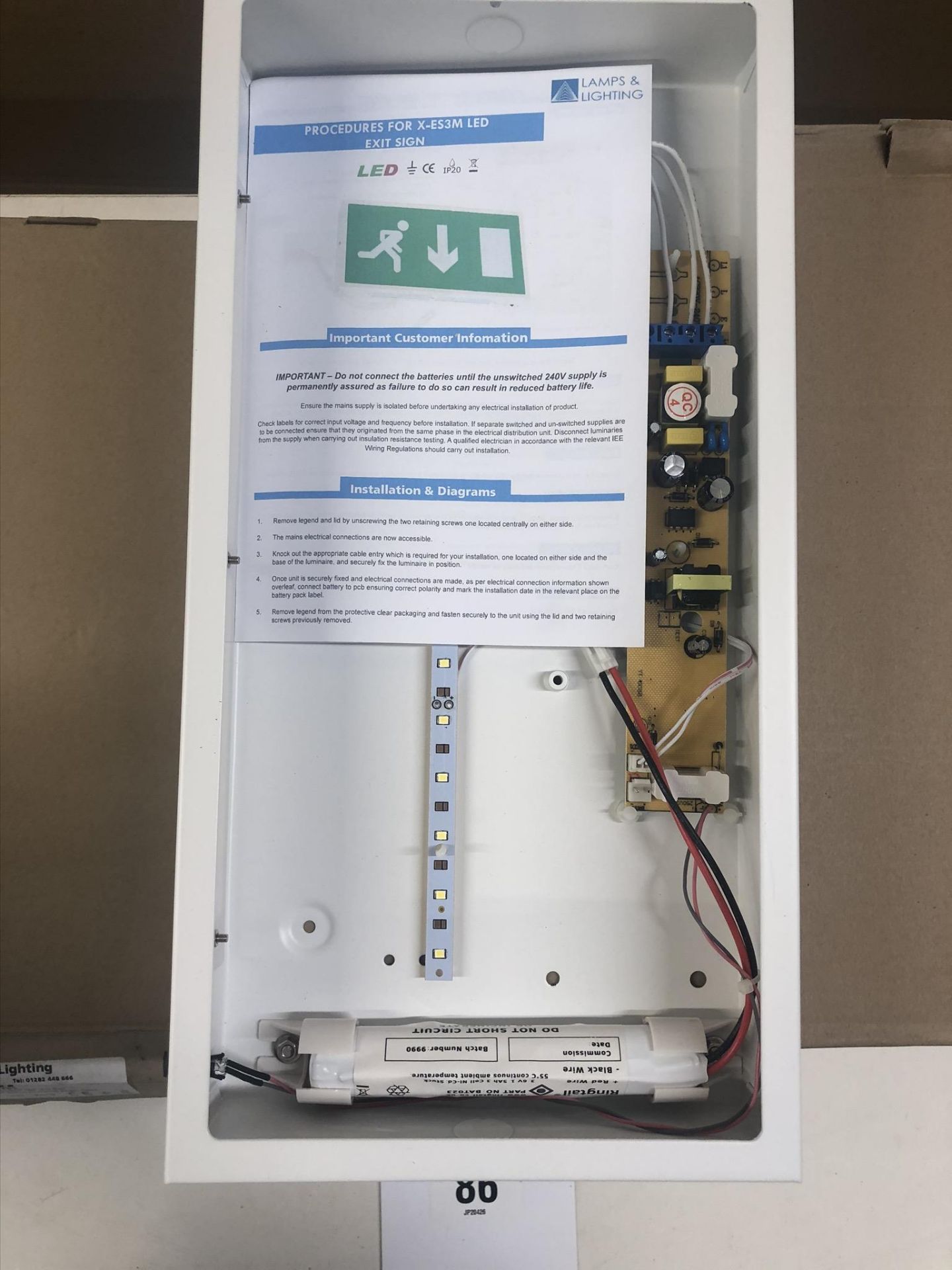 6 x Ringtail X-ES3M LED Boxed Exit Sign Emergency Light Fittings - Image 4 of 4