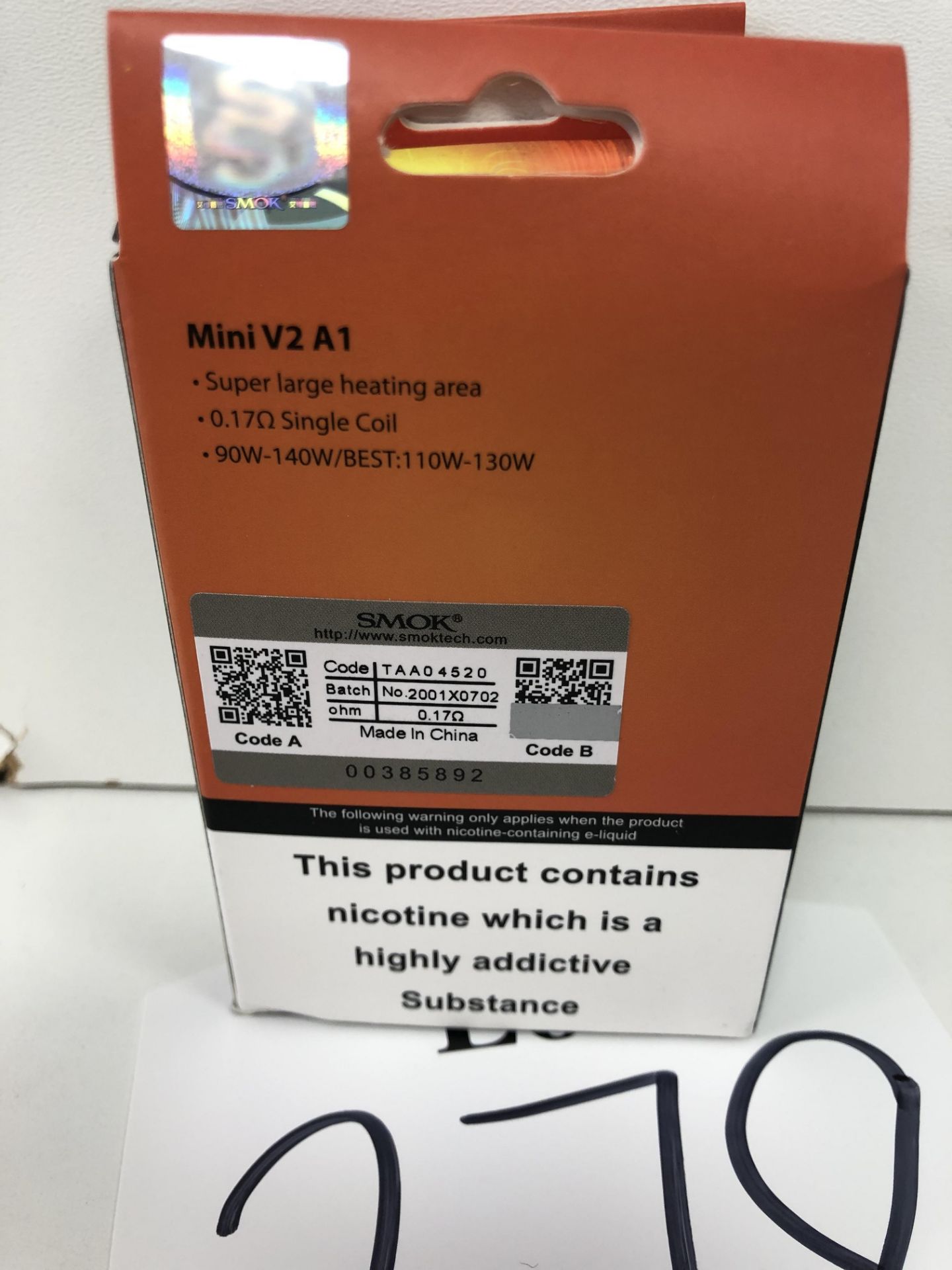 2 x Smok Mini V2 A1 BNIB 3 coils per box |6940695616381 - Image 3 of 3