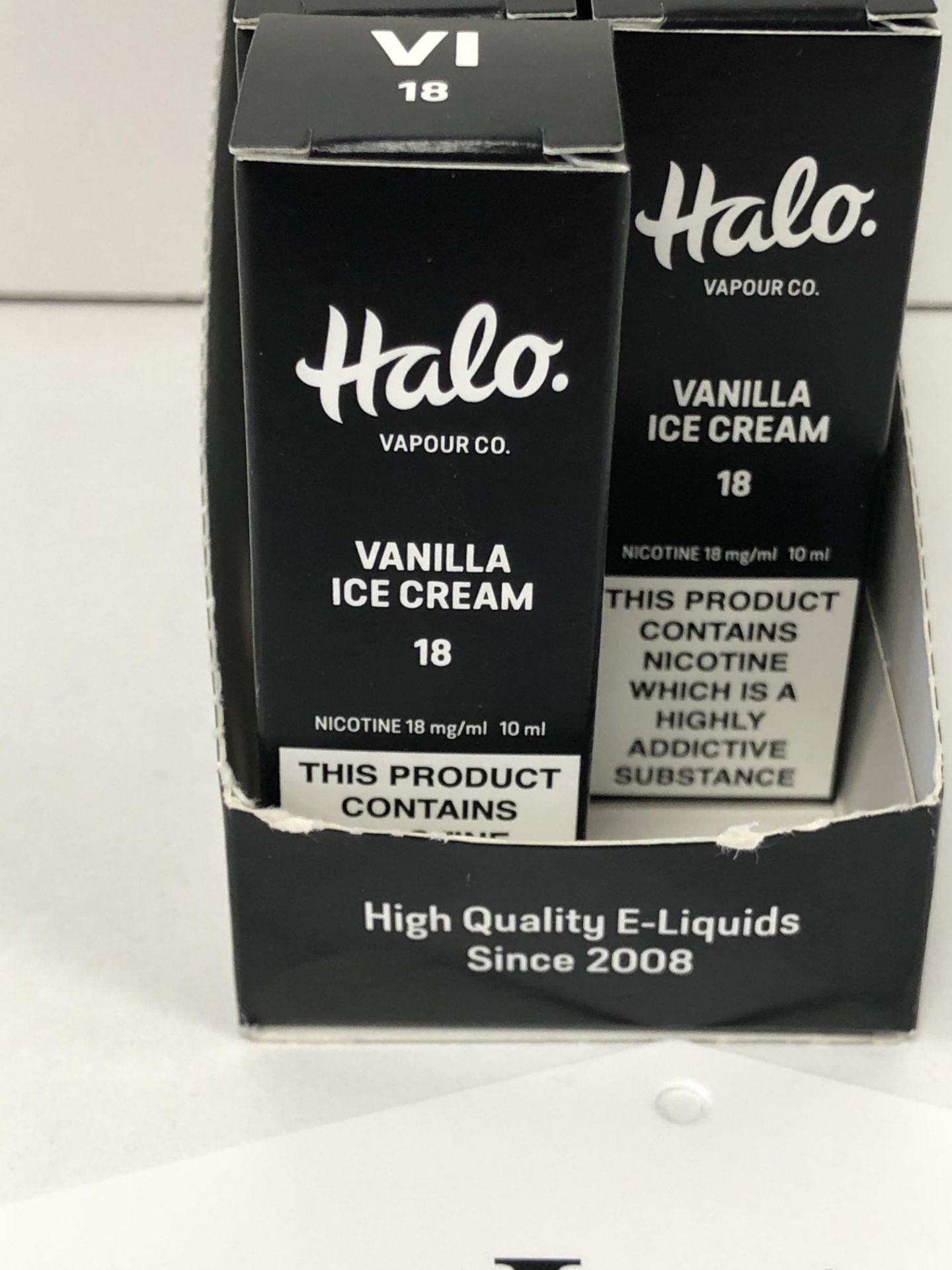 9 x Vapour co Vanilla ice cream Halo 18 Mg/Ml BNIB- 10 ml |96130230 - Image 3 of 3