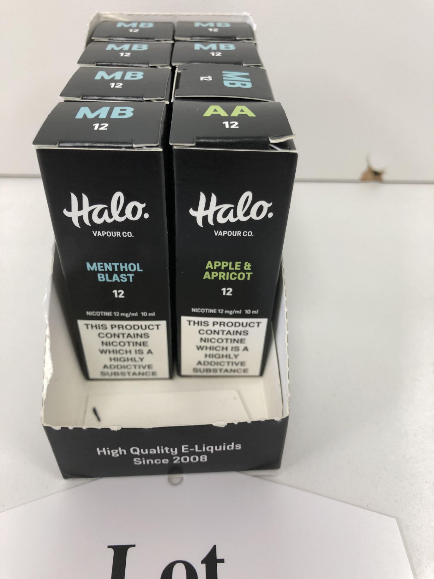 8 x Vapour co Menthol Blast & Apple & Apricot Halo 12 Mg/Ml BNIB- 10 ml |96129968 96129456 - Image 3 of 3