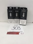 4 x Smok coil 2x nord 1.4 regular coil 1 x nord ceramic 1.4 coil 1x nord 0.6 mesh coil BNIB 5 coi