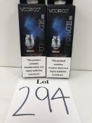 2 x VooPoo u force coils 2x uforce u6 65-110w 2x uforce u8 70-130w BNIB 5 coils per box