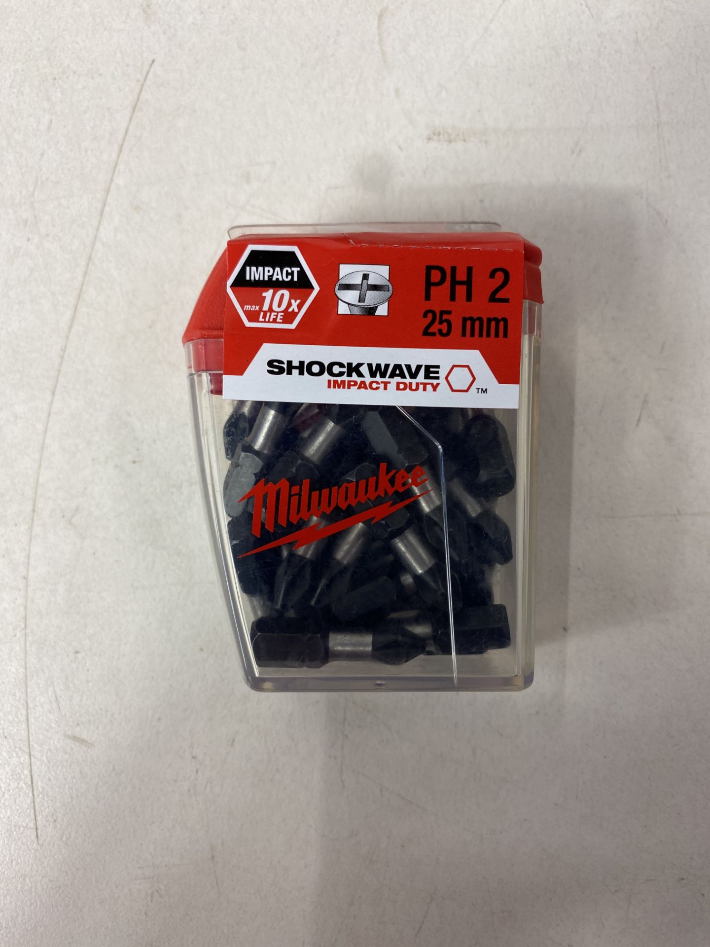 Milwaukee Shockwave Screwdriver Bit Phillips PH2 25mm x 25 Tictac 1 x Display of 10