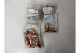 Mixed Lot Of Copper Sanha Pipe Fittings