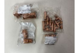 Mixed Lot Of Copper Sanha Pipe Fittings