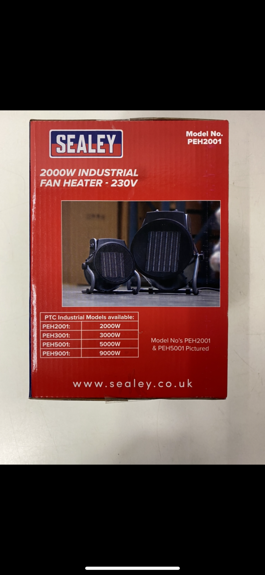 Pair Of Sealey Industrial PTC Fan Heater 230V PEH - Image 3 of 3