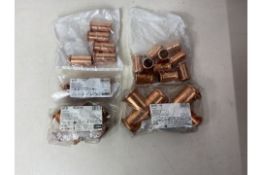 Mixed Lot Of Copper Sanha Pipe Fittings