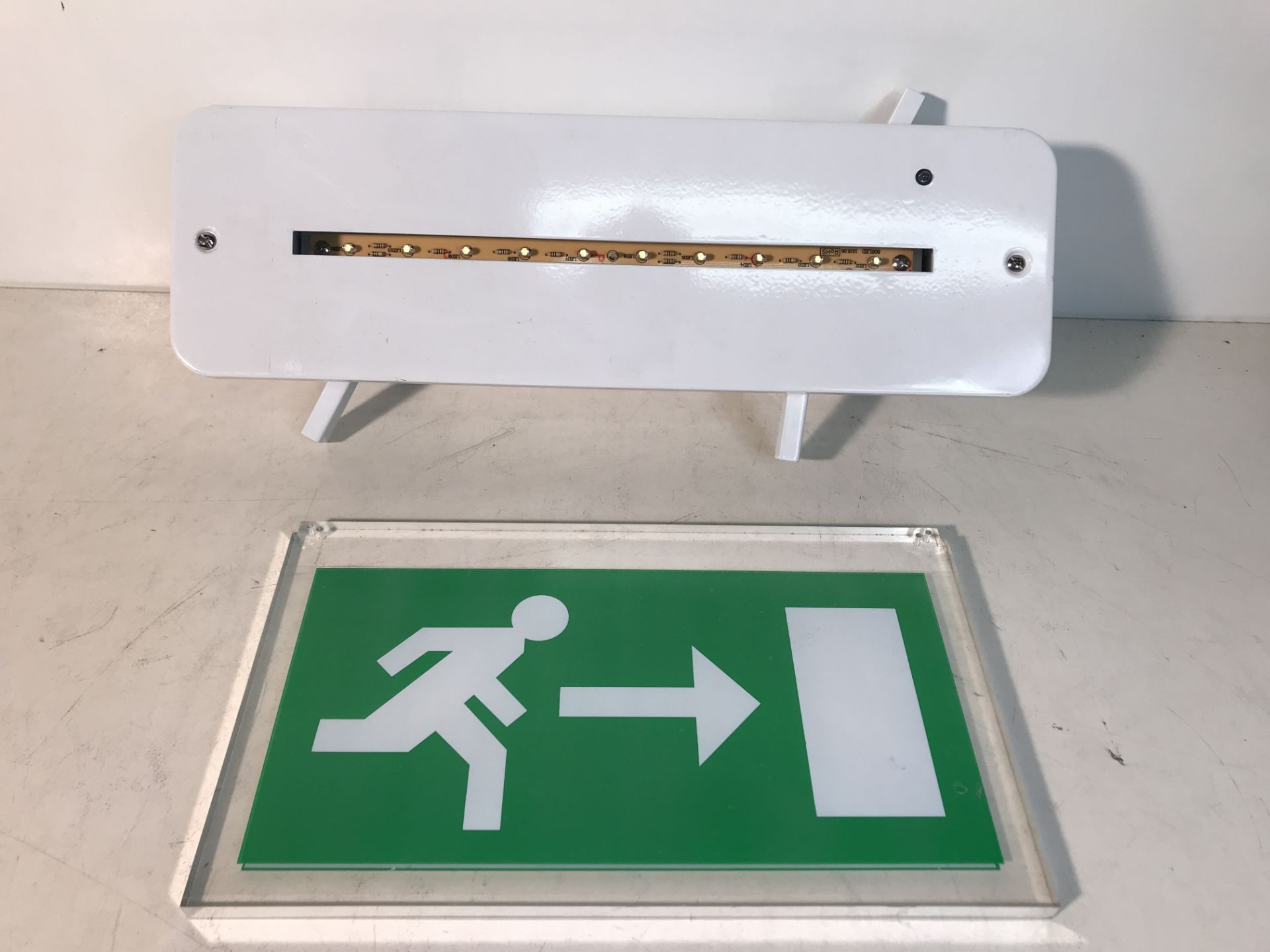 3 x Utica LED Exit Signs w/ Acrylic Signs - Image 3 of 5