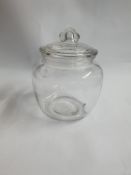 6 x Small Clear Glass Jars w/Lid