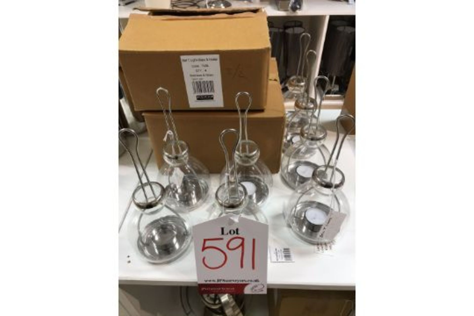 12 x Ex Display Bell T-Light Glass Candle Holders | RRP£378 - Image 2 of 7