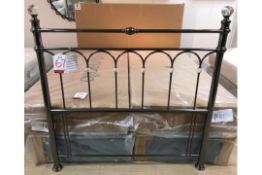 Ex Display Krystal Headboard in Antique Nickel Finish