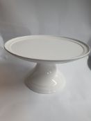 2 x White Ceramic Cake Stands