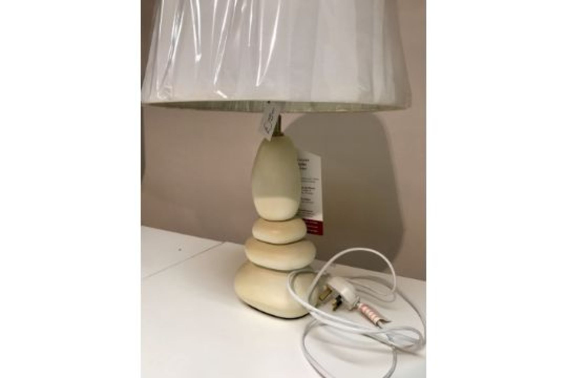 Ex Display Table Lamp w/ Fabric Shade | RRP£75 - Image 2 of 3