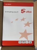 5 x 5 Star Office Laminating Pouches 150 Micron for A3 Gloss [Pack 100]