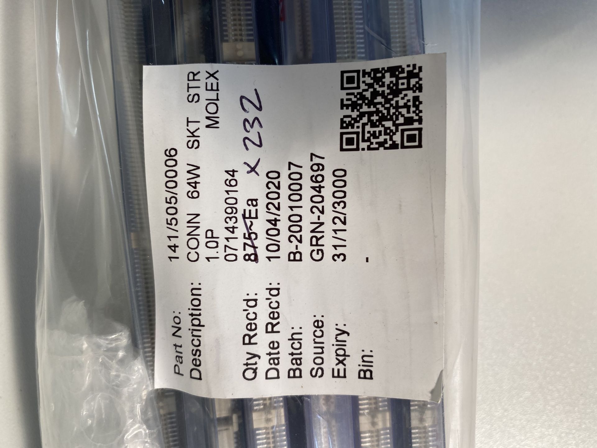 3,103 x Molex 71439-0164 CONNECTOR, STACKING, RCPT, 64POS, 2ROW - Image 9 of 21