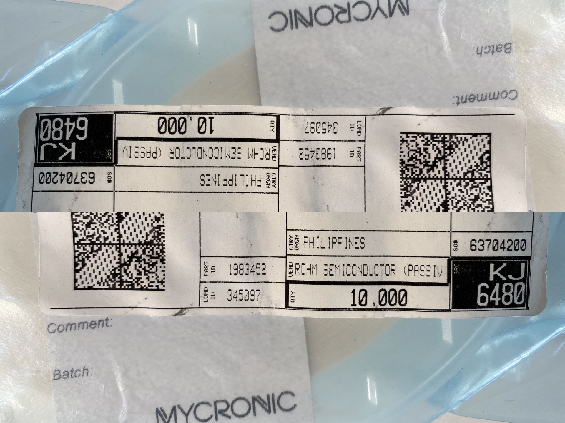 10,000 X ROHM Semiconductor ESR03EZPJ101 Thick Film Resistors - SMD 0603 100ohm 5% Anti Surge AEC-Q2 - Image 3 of 3