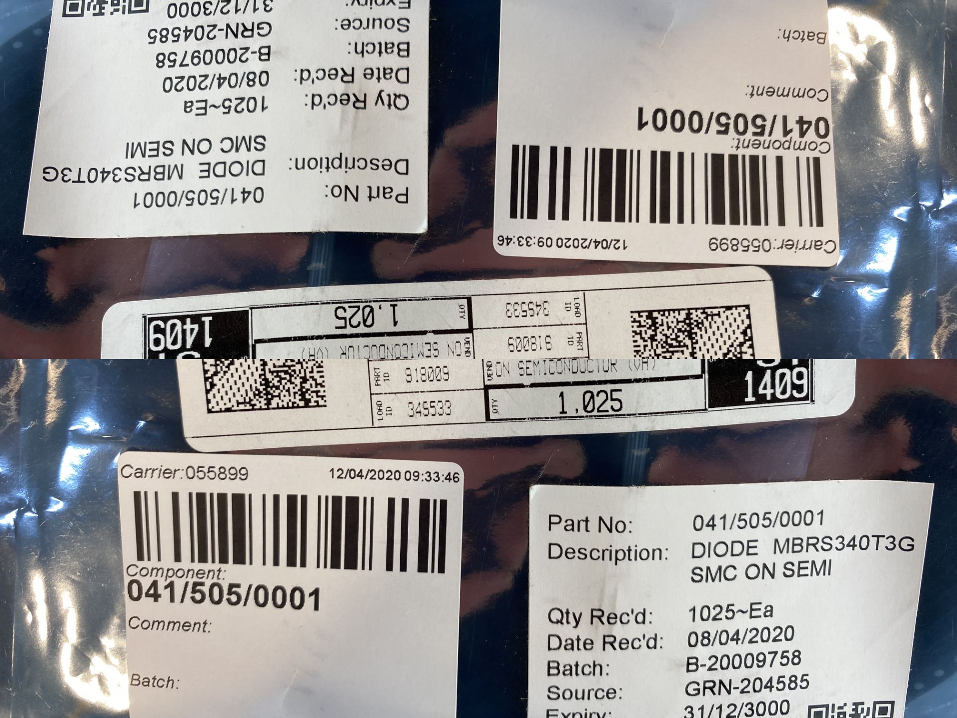 11,025 x ON Semiconductor MBRS320T3G Schottky Diodes & Rectifiers 3A 20V - Image 7 of 10