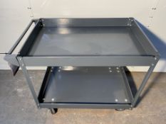 2 tier metal trolley on castors