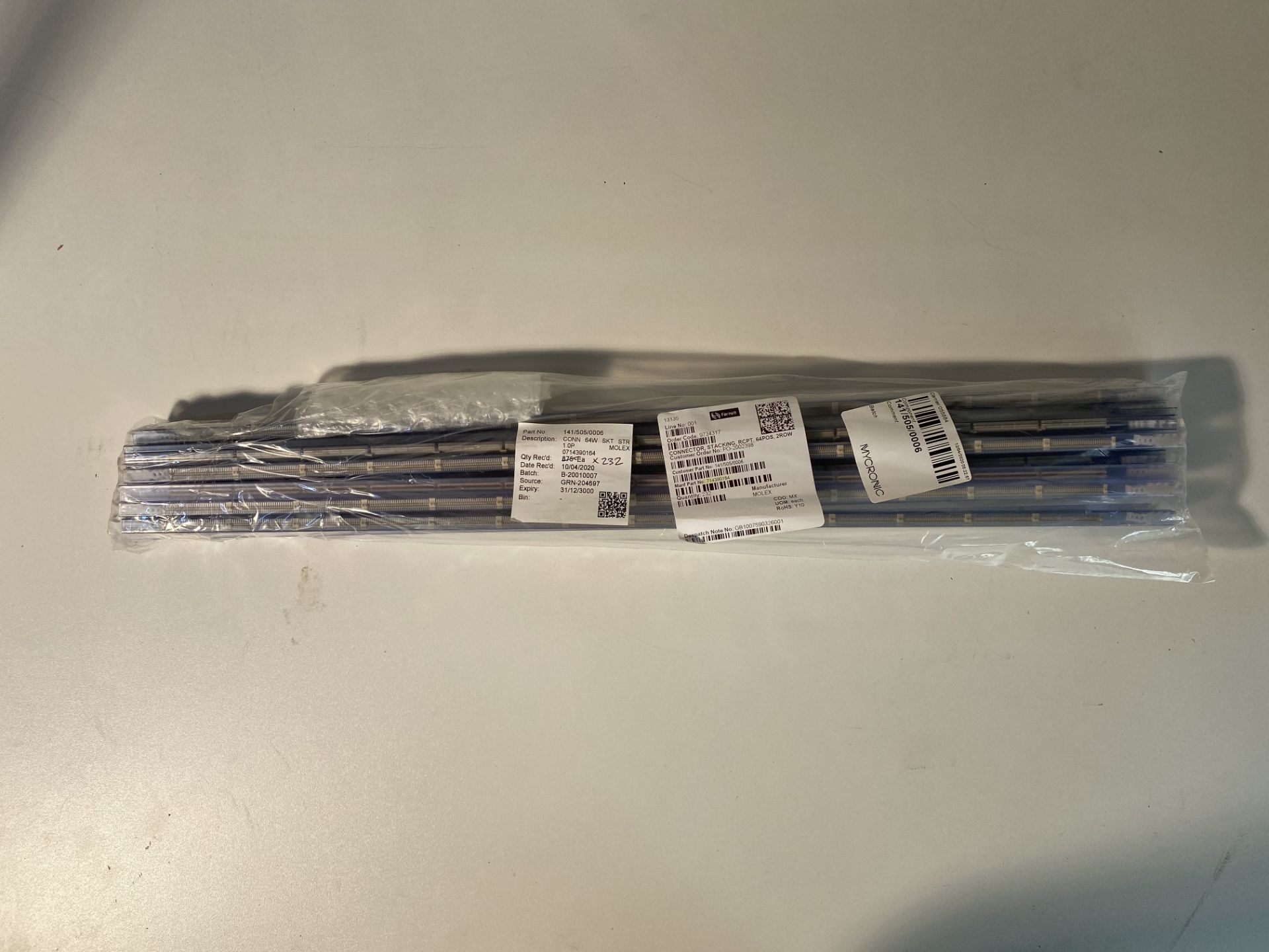 3,103 x Molex 71439-0164 CONNECTOR, STACKING, RCPT, 64POS, 2ROW - Image 8 of 21