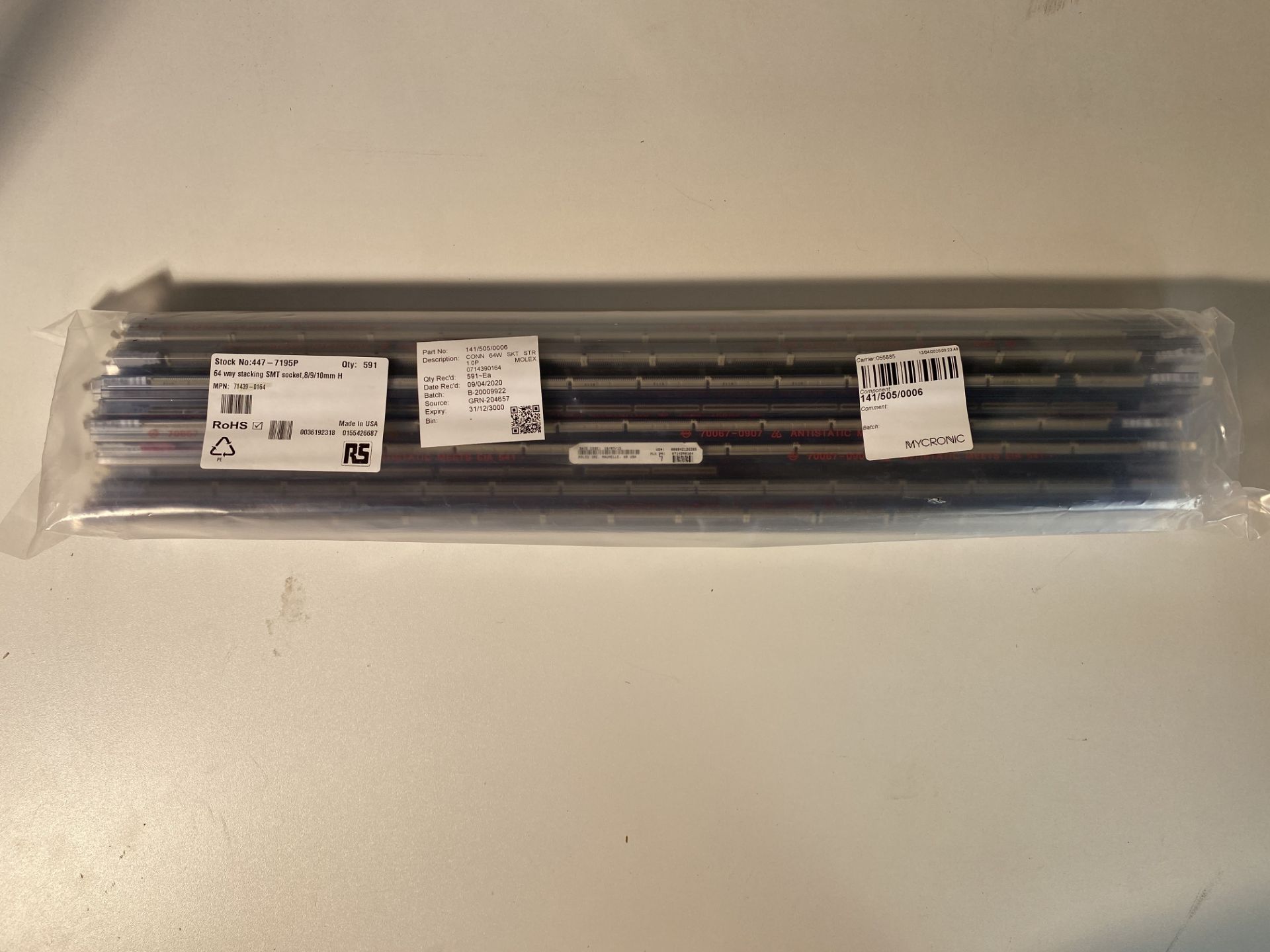 3,103 x Molex 71439-0164 CONNECTOR, STACKING, RCPT, 64POS, 2ROW - Image 12 of 21