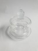 6 x Clear Glass Butter Dish
