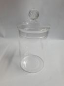 Glass Jar with Crystal Style Lid