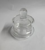 6 x Clear Glass Butter Dish