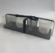 Set of 4 Votive Holders in Clear Gift Box