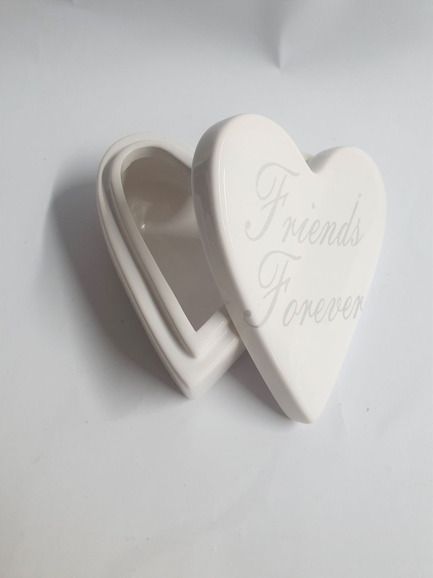 4 x Sets of Ceramic Trinket Boxes | Heart Shaped - Image 2 of 5