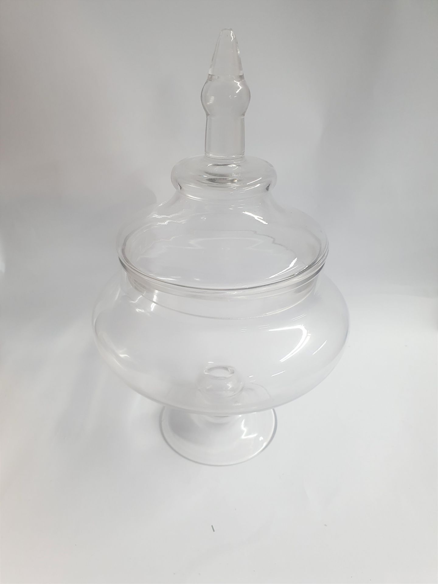 Large Clear Glass Squat Jar