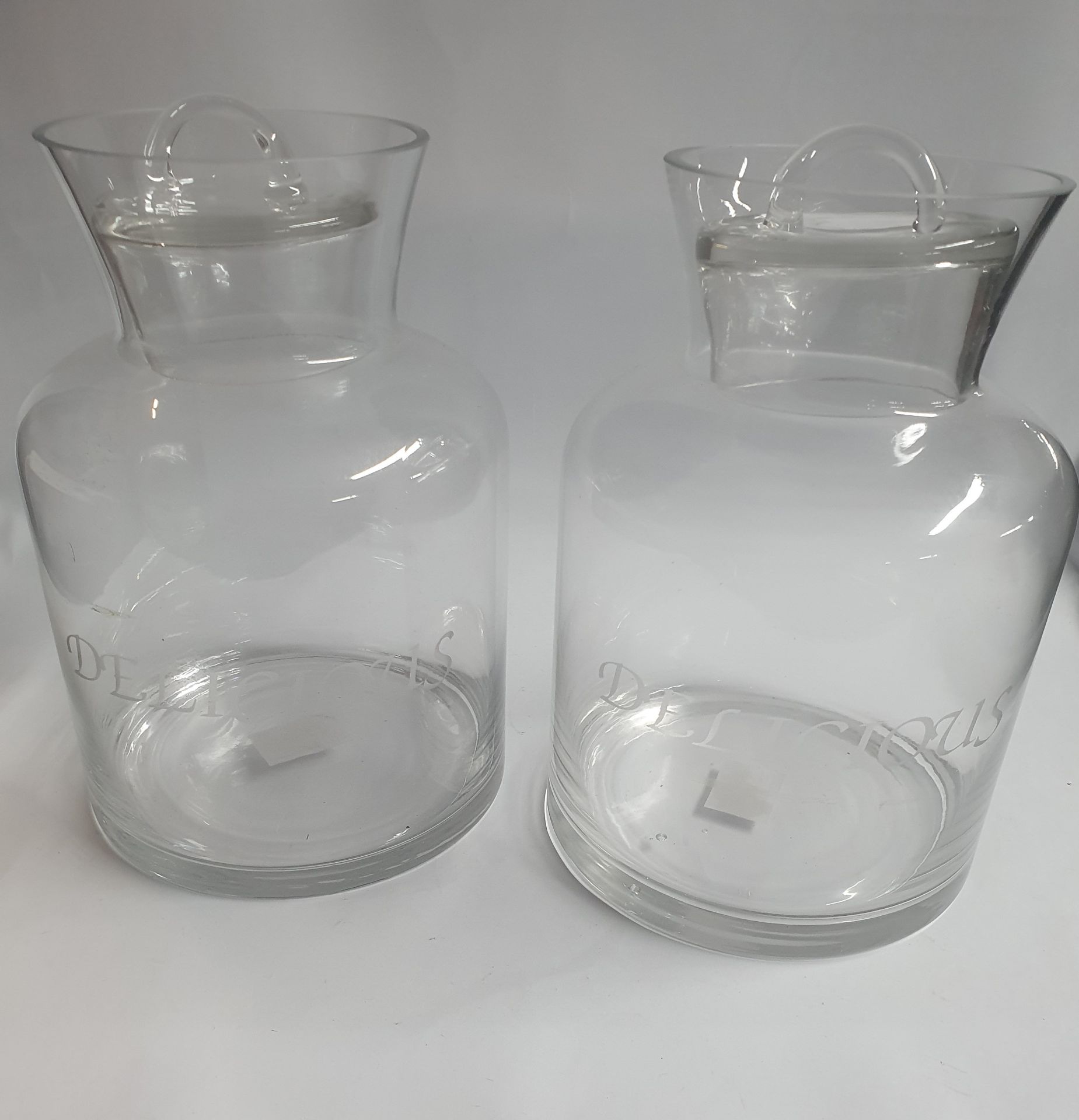 Clear Glass 'Delicious' Jar with Lid
