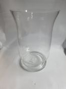 Large Clear Glass Hurricane Candle Holder