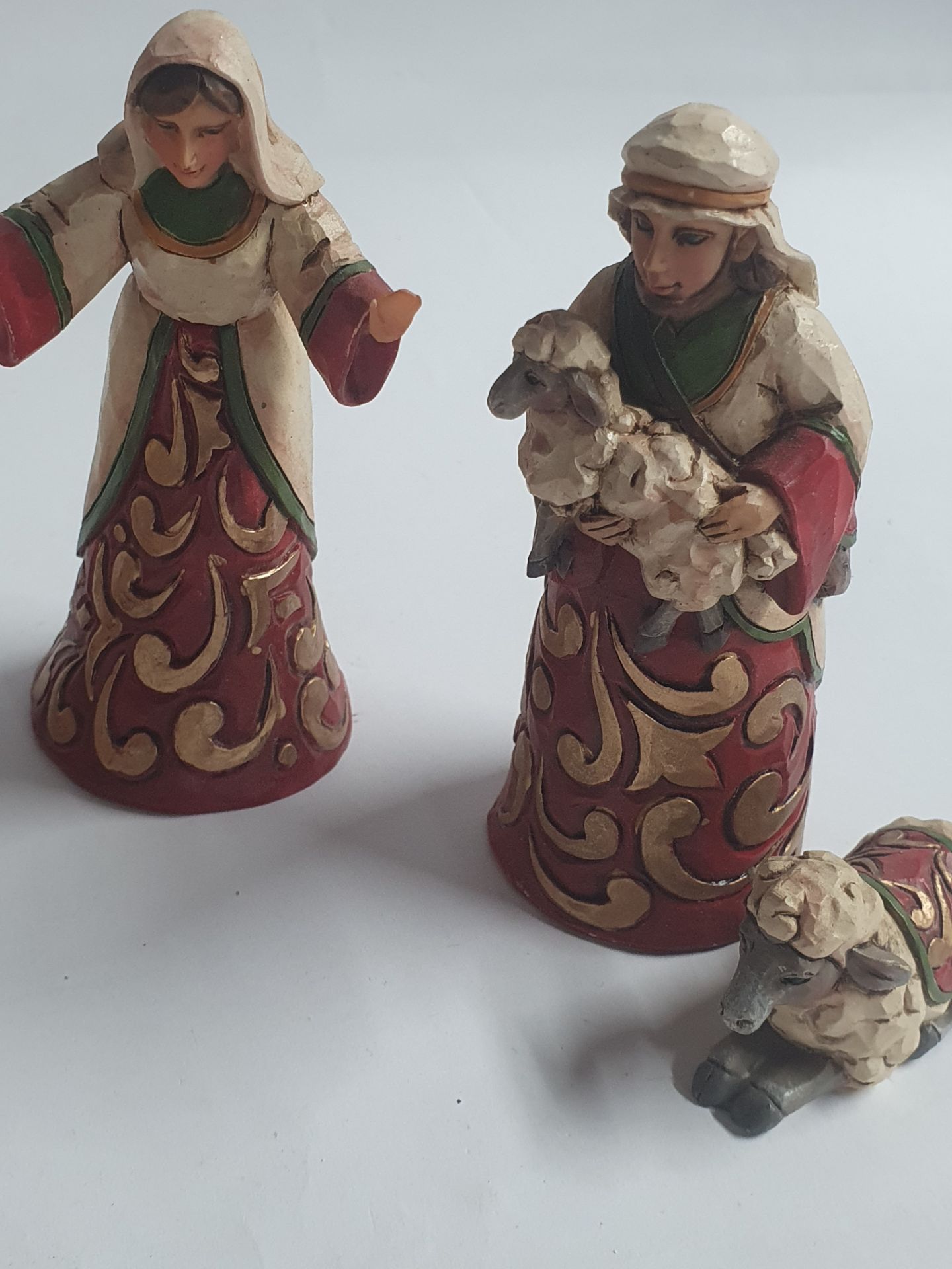 Traditional Nativity Set with Buildings - Image 2 of 6