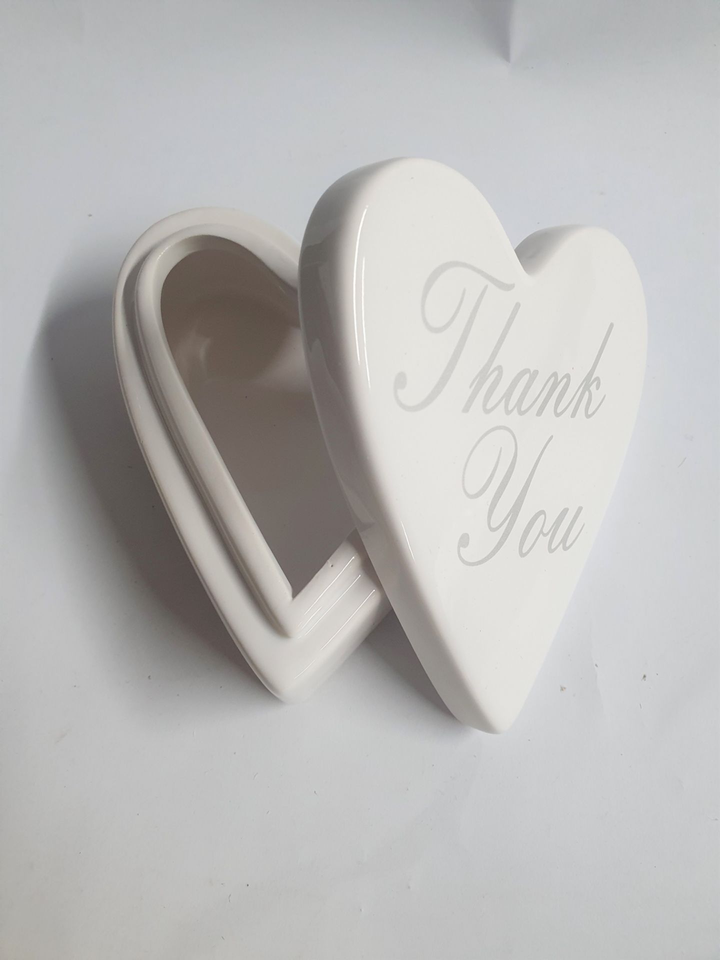 4 x Sets of Ceramic Trinket Boxes | Heart Shaped - Image 4 of 5