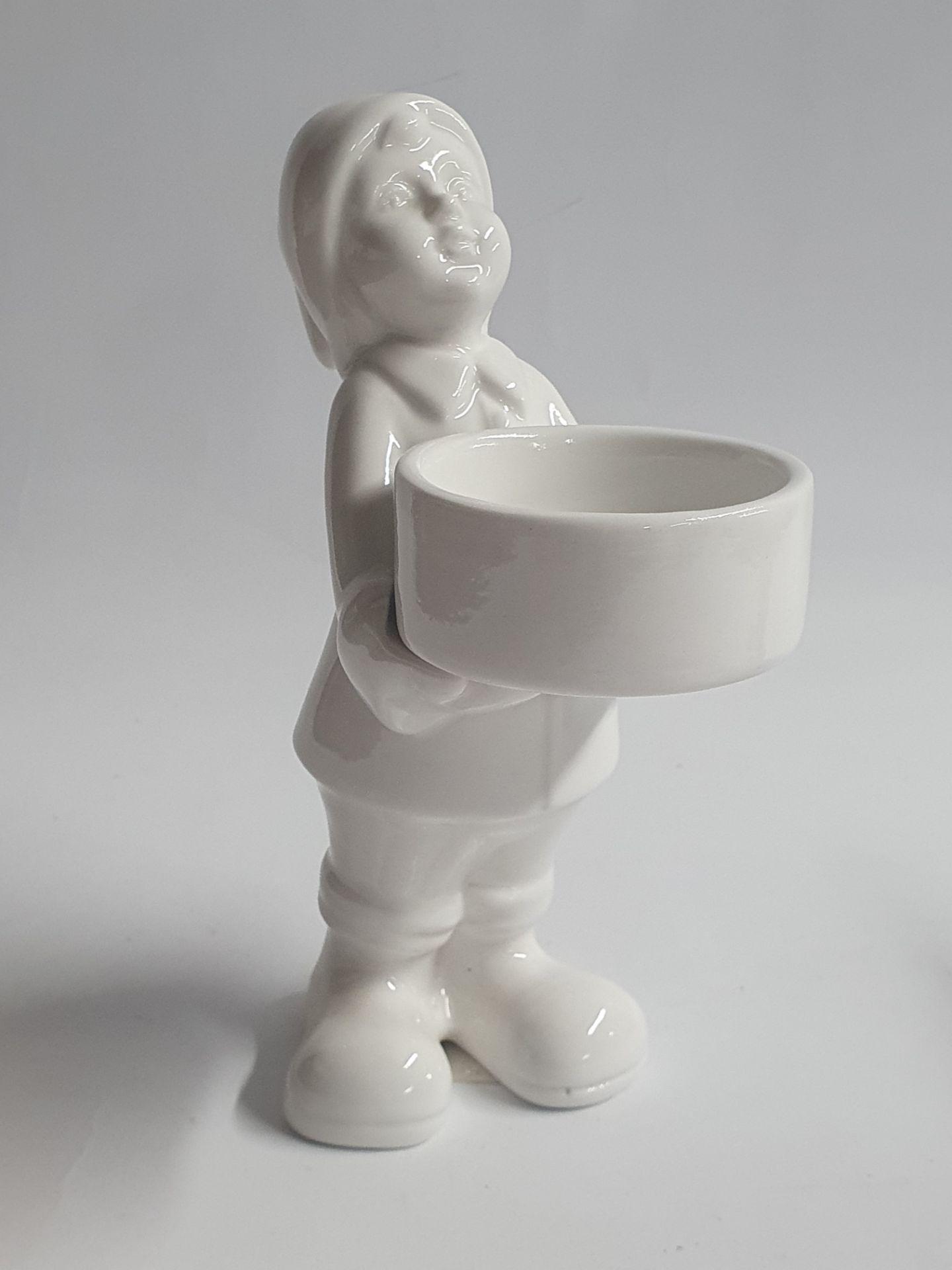 Pair of White Ceramic Tealight Holders